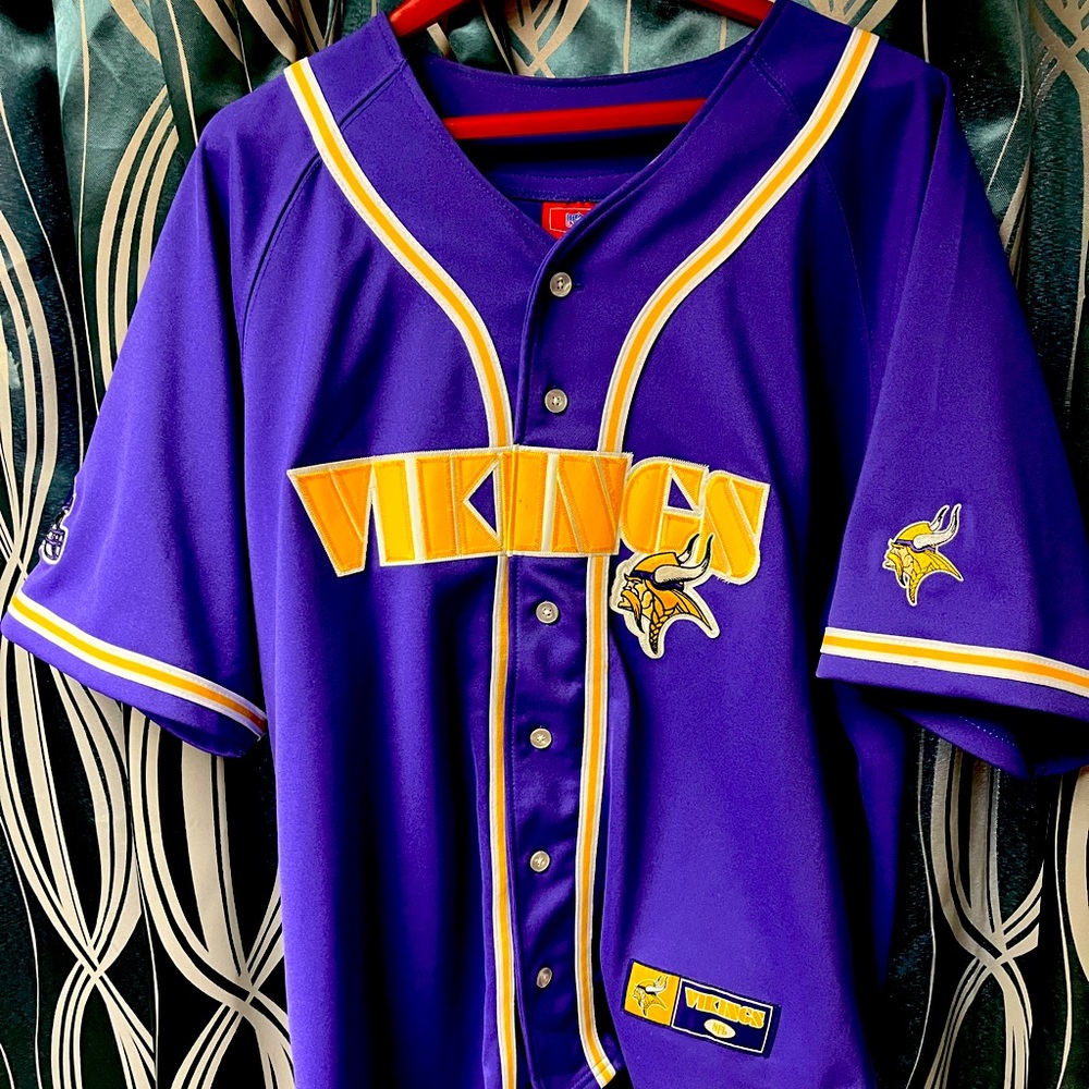 Rare rich Viking purple and gold baseball jersey